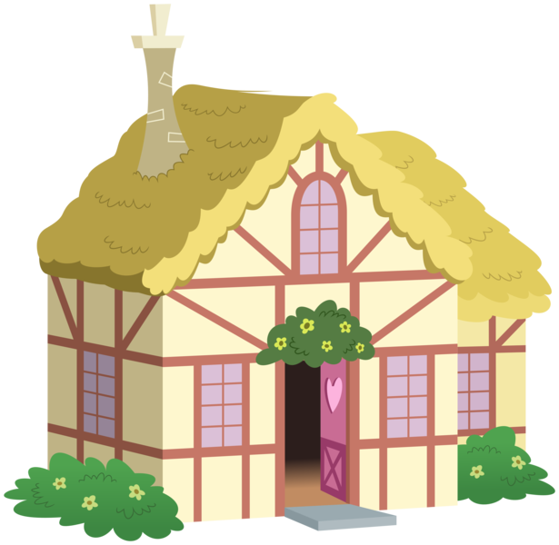 Size: 5000x4879 | Tagged: absurd resolution, artist:zutheskunk traces, background house, building, derpibooru import, house, no pony, open door, original vector, ponyville, resource, safe, simple background, .svg available, transparent background, vector