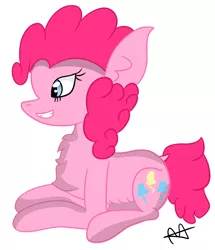 Size: 1102x1282 | Tagged: safe, artist:adamanimationz, derpibooru import, pinkie pie, pony, female, learning to draw, lying down, side view, simple background, solo, white background