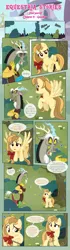 Size: 1919x6822 | Tagged: safe, artist:estories, derpibooru import, discord, oc, oc:alice goldenfeather, pegasus, pony, comic:find yourself, bow, comic, female, hair bow, mare, sweat