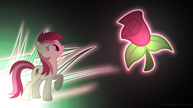 Size: 1920x1080 | Tagged: safe, artist:delectablecoffee, artist:nsaiuvqart, derpibooru import, edit, roseluck, earth pony, pony, cutie mark, female, mare, simple, solo, vector, wallpaper, wallpaper edit