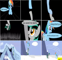 Size: 4310x4204 | Tagged: 1000 hours in ms paint, absurd resolution, artist:closingrain, artist:mellowbomb, comic, comic:calamity fateful, derpibooru import, dialogue, oc, oc:closingrain, rainbow dash, safe