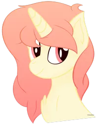 Size: 1024x1307 | Tagged: safe, artist:venomns, derpibooru import, oc, oc:soleil, unofficial characters only, unicorn, bust, female, mare, portrait, simple background, solo, transparent background