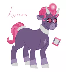 Size: 1262x1366 | Tagged: artist:patchworkpupper, derpibooru import, female, hybrid, interspecies offspring, magic, oc, oc:aurora, offspring, parent:lord tirek, parents:twirek, parent:twilight sparkle, safe, simple background, unofficial characters only, white background