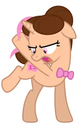 Size: 4285x6604 | Tagged: safe, artist:estories, derpibooru import, oc, oc:pink rose, oc:think pink, unofficial characters only, pony, unicorn, absurd resolution, bowtie, female, mare, rule 63, simple background, solo, transparent background, vector