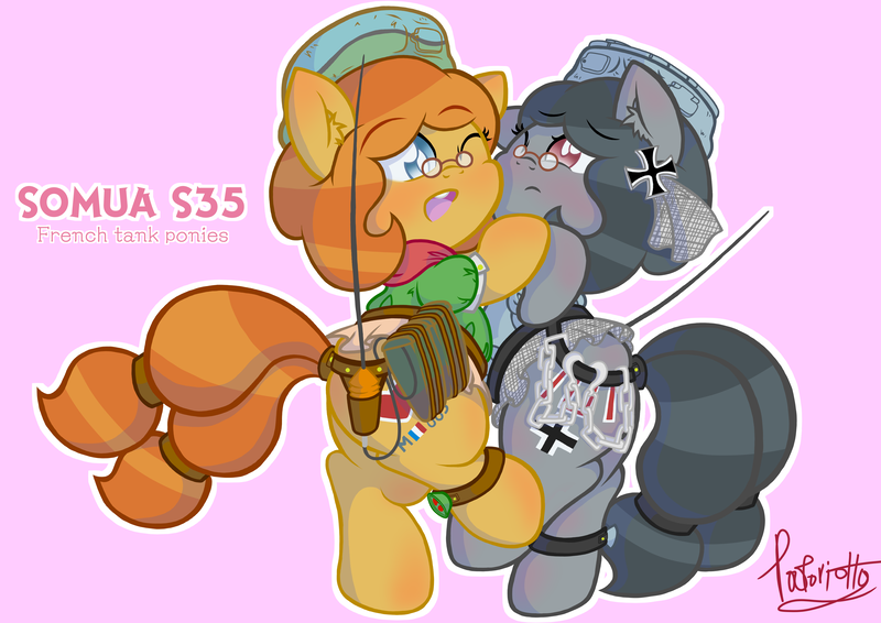 Size: 4093x2894 | Tagged: artist:patoriotto, derpibooru import, oc, oc:somua s35, safe, unofficial characters only