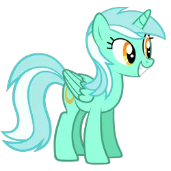 Size: 1280x1280 | Tagged: safe, artist:marcusvanngriffin, derpibooru import, lyra heartstrings, alicorn, pony, alicornified, grin, lyracorn, race swap, simple background, smiling, solo, transparent background, vector