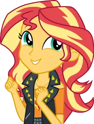 Size: 3000x3942 | Tagged: safe, artist:cloudyglow, derpibooru import, sunset shimmer, a fine line, equestria girls, equestria girls series, .ai available, clothes, cute, female, geode of empathy, happy, shimmerbetes, shirt, simple background, smiling, solo, transparent background, vector