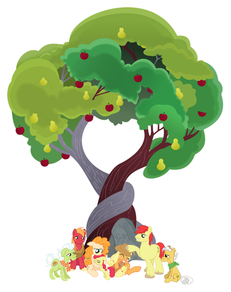 Size: 668x846 | Tagged: safe, artist:amarthgul, artist:jhayarr23, derpibooru import, edit, apple bloom, applejack, big macintosh, bright mac, grand pear, granny smith, pear butter, earth pony, pony, the perfect pear, apple, apple family, apple siblings, apple sisters, apple tree, apples and pears, brother and sister, father and daughter, father and son, father and son-in-law, female, filly, grandfather and grandchild, grandfather and granddaughter, grandfather and grandson, grandmother and grandchild, grandmother and granddaughter, grandmother and grandson, intertwined trees, male, mare, mother and child, mother and daughter, mother and daughter-in-law, mother and son, pear, pear tree, siblings, simple background, sisters, stallion, the whole apple family, tree, white background