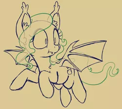 Size: 840x750 | Tagged: safe, artist:tehflah, derpibooru import, oc, oc:wicked ways, unofficial characters only, bat pony, bust, flying, lineart, portrait, solo