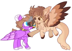 Size: 2048x1470 | Tagged: safe, artist:wishing-well-artist, derpibooru import, oc, oc:hazel, oc:splattered brush, unofficial characters only, pegasus, pony, base used, colored wings, female, mare, multicolored wings, simple background, transparent background