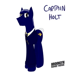 Size: 1500x1500 | Tagged: safe, artist:djose-ohara, derpibooru import, earth pony, pony, brooklyn nine nine, logo, parody