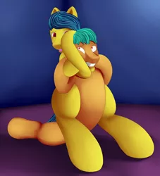 Size: 5000x5500 | Tagged: safe, artist:einboph, derpibooru import, oc, unofficial characters only, pony, absurd resolution, female, headlock, male, mare, sleeper hold, sports, stallion, submission hold, wrestling