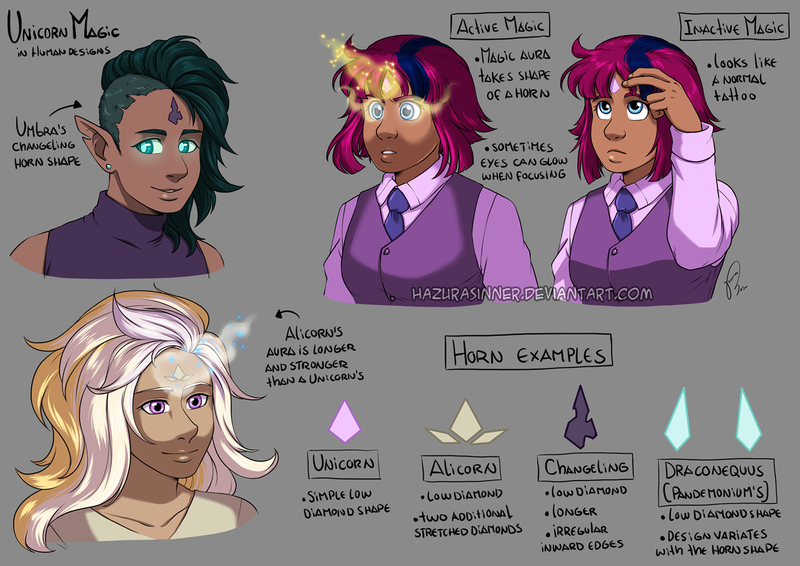 Size: 1386x980 | Tagged: artist:hazurasinner, derpibooru import, elf ears, human, humanized, humanized oc, hybrid, interspecies offspring, magic, magical lesbian spawn, oc, oc:princess radiance, oc:starchaser, oc:umbra, offspring, parent:discord, parent:pinkie pie, parent:princess celestia, parents:dislestia, parents:twinkie, parent:twilight sparkle, safe, unicorns as elves, unofficial characters only, watermark