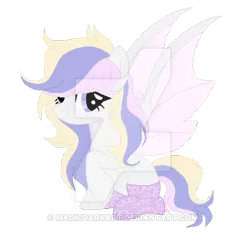 Size: 400x406 | Tagged: safe, artist:magicdarkart, derpibooru import, oc, unofficial characters only, bat pony, pony, base used, clothes, female, mare, simple background, sitting, socks, solo, transparent background, watermark