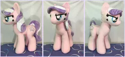 Size: 3840x1774 | Tagged: safe, artist:whitelightplushpones, derpibooru import, diamond tiara, pony, irl, photo, plushie, solo