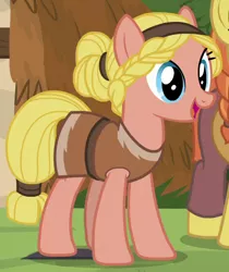 Size: 450x535 | Tagged: safe, derpibooru import, screencap, jorunn, sigrid, earth pony, pony, campfire tales, background pony, braid, cropped, female, mare, solo focus