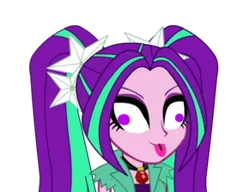 Size: 291x223 | Tagged: safe, artist:sodorsiren productions, derpibooru import, aria blaze, equestria girls, fimfiction, fimfiction.net link, silly, silly face, simple background, transparent background