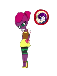 Size: 1024x1365 | Tagged: safe, artist:galaxiedream, derpibooru import, fizzlepop berrytwist, rarity, tempest shadow, equestria girls, my little pony: the movie, alternate hairstyle, clothes, dress, duo, equestria girls-ified, female, high heels, one eye closed, shoes, simple background, transparent background, wink