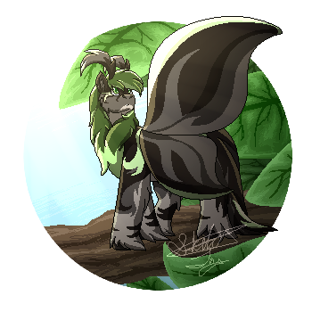 Size: 350x350 | Tagged: safe, artist:sketchthebluepegasus, derpibooru import, oc, oc:ariel, unofficial characters only, grottoling, original species, pony, male, pixel art, solo, tree, wysp