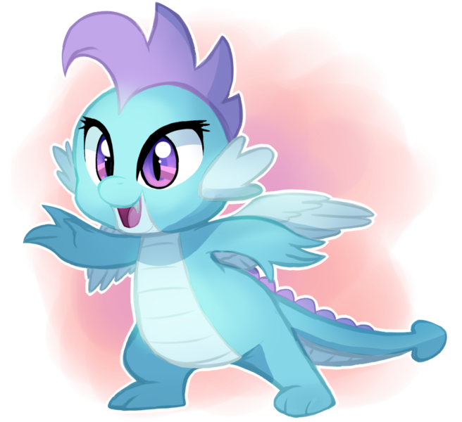 Size: 1024x936 | Tagged: artist:amphleur-de-lys, derpibooru import, dragon, feathered dragon, female, oc, oc:krystal the dragon, safe, simple background, solo, transparent background, unofficial characters only, wings