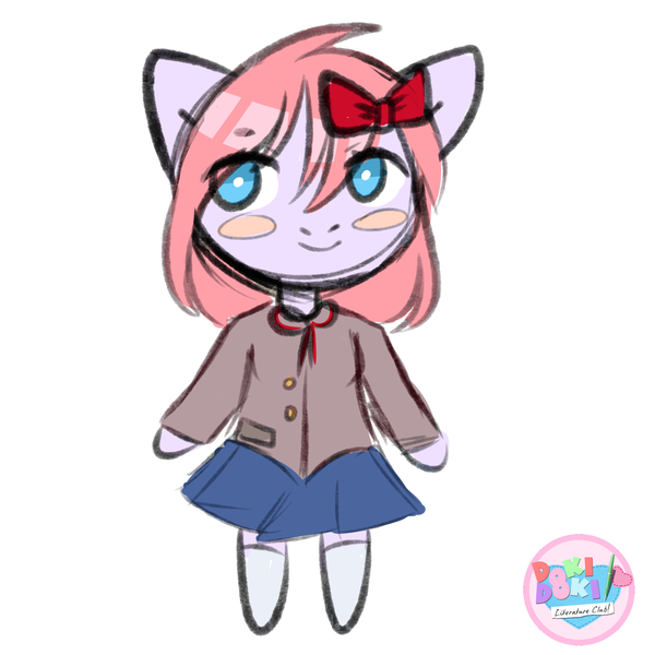 Size: 3000x3000 | Tagged: anthro, artist:pesty_skillengton, clothes, commission, cute, derpibooru import, doki doki literature club, oc, safe, sayori, socks, unofficial characters only, your character here