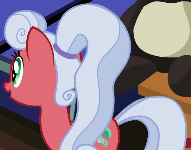 Size: 636x502 | Tagged: safe, derpibooru import, screencap, silver waves, pony, viva las pegasus, cropped, las pegasus resident, ponytail, solo