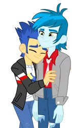 Size: 1445x2568 | Tagged: safe, artist:supermaxx92, derpibooru import, flash sentry, thunderbass, equestria girls, gay, height difference, hug, male, shipping, simple background, size difference, smaller male, thunderflash, transparent background, vector