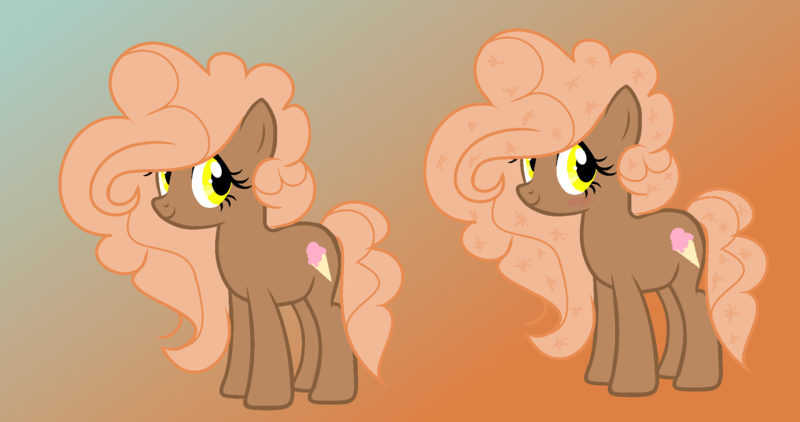 Size: 2064x1090 | Tagged: safe, artist:rose-moonlightowo, derpibooru import, oc, oc:cheese pie, unofficial characters only, earth pony, pony, female, mare, offspring, parent:cheese sandwich, parent:pinkie pie, parents:cheesepie, solo