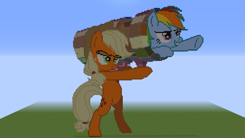 rainbow dash minecraft pixel art