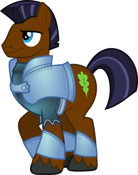 Size: 2151x2728 | Tagged: safe, artist:walrusinc, derpibooru import, strong oak, earth pony, pony, tails of equestria, armor, male, simple background, solo, stallion, transparent background