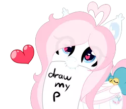 Size: 2000x1717 | Tagged: safe, artist:pastel-pony-princess, derpibooru import, oc, oc:sylphie, unofficial characters only, bat pony, bat pony oc, cute, draw my p, heart, heart eyes, mouth hold, simple background, solo, transparent background, wingding eyes