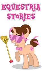 Size: 4250x7199 | Tagged: safe, artist:estories, derpibooru import, oc, oc:pink rose, oc:think pink, unofficial characters only, pony, unicorn, absurd resolution, bowtie, female, mare, raised hoof, rule 63, scepter, simple background, solo, sunglasses, transparent background, twilight scepter