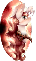 Size: 1372x2301 | Tagged: safe, artist:6-fingers-lover, derpibooru import, oc, oc:ginger hoof, unofficial characters only, pony, augmented horn, bust, female, mare, portrait, solo