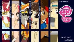 Size: 1191x670 | Tagged: alicorn, artist:ddhyuugaman, daniel ingram, derpibooru import, discord, john de lancie, lauren faust, oc, oc:daniel ingram, oc:fausticorn, oc:peter new, oc:taralicious, oc:tara strong, peter new, sabrina alberghetti, safe, sibsy, tara strong, wallpaper, wild fire