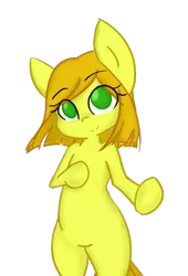 Size: 850x1250 | Tagged: safe, alternate version, artist:spheedc, derpibooru import, oc, oc:sweet corn, unofficial characters only, earth pony, semi-anthro, digital art, female, mare, simple background, solo, transparent background