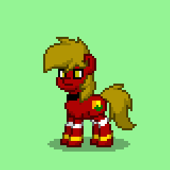 Size: 240x240 | Tagged: safe, derpibooru import, oc, oc:stone spirit, unofficial characters only, earth pony, pony, pony town, cutie mark, male, nature, pixel art, serious, serious face, sprite, stallion, stoic, tribal, yellow eyes