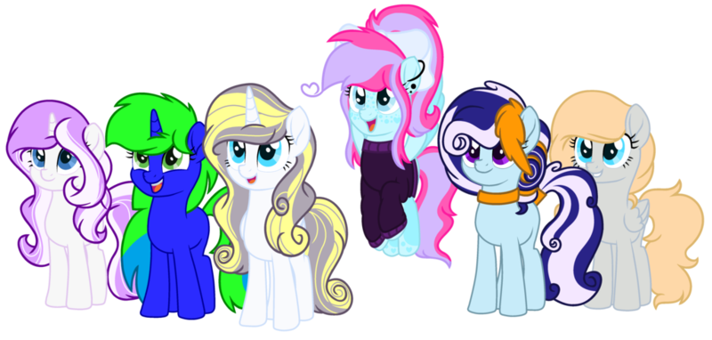 Size: 1024x489 | Tagged: safe, artist:bezziie, derpibooru import, oc, oc:strawberry pie, unofficial characters only, earth pony, pegasus, pony, unicorn, clothes, female, mare, simple background, sweater, transparent background
