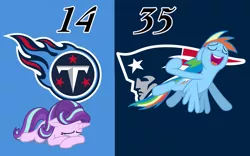 Size: 3453x2150 | Tagged: afc divisional round, american football, artist:luckreza8, artist:seahawk270, derpibooru import, happy, new england patriots, nfl, nfl divisional round, nfl playoffs, obligatory pony, rainbow dash, sad, safe, starlight glimmer, tennesee titans