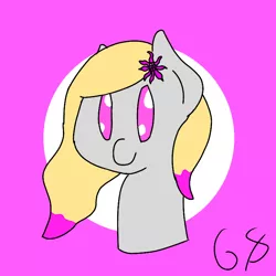 Size: 768x768 | Tagged: artist:gamer-shy, bust, chibi, derpibooru import, oc, oc:amethyst starflower, portrait, profile picture, safe, simple background, unofficial characters only