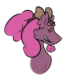 Size: 905x1063 | Tagged: safe, artist:tartsarts, derpibooru import, pinkie pie, oc, oc:tartaurus, unofficial characters only, moose, pony, antlers, fusion, meme, simple background, transparent background