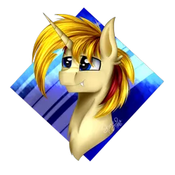 Size: 2000x2000 | Tagged: safe, artist:shamy-crist, derpibooru import, oc, oc:thunderstorm, unofficial characters only, pony, unicorn, bust, high res, male, portrait, solo, stallion, unicorn oc