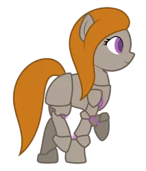 Size: 966x1135 | Tagged: armor, armor pony, artist:lucern, derpibooru import, oc, oc:argent charge, original species, safe, simple background, solo, transparent background, unofficial characters only, vector, walking
