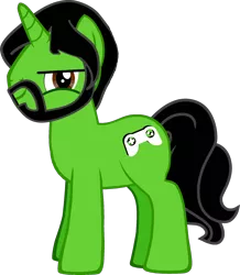 Size: 1624x1859 | Tagged: safe, artist:grapefruitface1, derpibooru import, ponified, pony, pony creator, controller, looking at you, mutahar, mutahar anas, simple background, solo, someordinarygamers, transparent background, youtuber