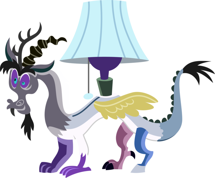Size: 4111x3396 | Tagged: artist:punzil504, derpibooru import, discord lamp, draconequus, dungeons and discords, object, opposite discord, safe, simple background, solo, trade ya, transparent background, vector
