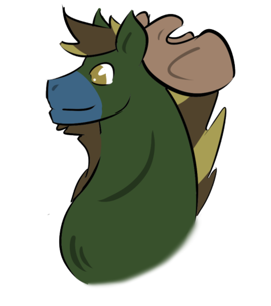 Size: 540x609 | Tagged: safe, artist:tartsarts, derpibooru import, oc, oc:tartaurus, oc:wanderer, unofficial characters only, earth pony, moose, pony, antlers, fusion, meme, simple background, solo, transparent background