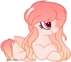 Size: 389x336 | Tagged: safe, artist:venomns, derpibooru import, oc, oc:amber, unofficial characters only, pegasus, pony, female, mare, prone, simple background, solo, transparent background