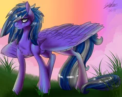 Size: 3286x2626 | Tagged: safe, artist:brainiac, derpibooru import, oc, oc:moonshine, unofficial characters only, pegasus, pony, fallout equestria, male, signature, solo, stallion