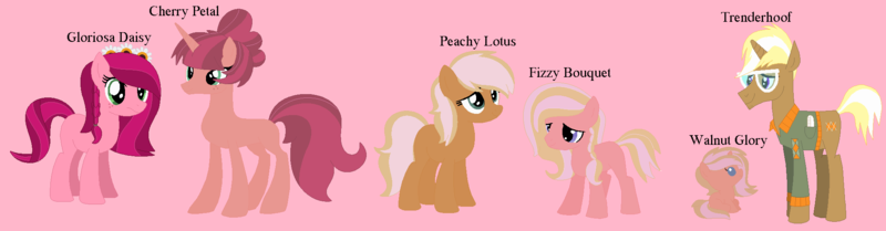 Size: 2026x530 | Tagged: safe, artist:alyssadawnmyers, derpibooru import, gloriosa daisy, trenderhoof, oc, ponified, pony, equestria girls ponified, family, female, male, parent:gloriosa daisy, parent:trenderhoof, parents:trenderdaisy, shipping, straight, trenderdaisy