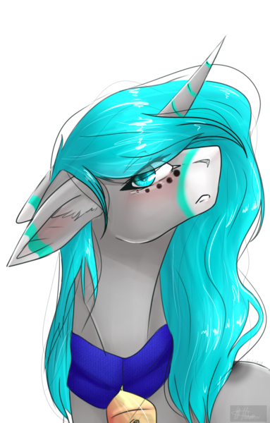 Size: 1789x2803 | Tagged: safe, artist:lastaimin, derpibooru import, oc, oc:guro, unofficial characters only, pony, unicorn, bust, female, mare, portrait, simple background, solo, transparent background