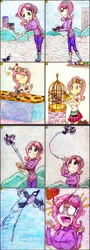 Size: 1117x3105 | Tagged: safe, artist:meiyeezhu, derpibooru import, fluttershy, bird, human, eqg summertime shorts, equestria girls, pet project, animal shelter, anime, bandage, bird cage, bird poop, boots, bow, breasts, bush, busty fluttershy, cage, censored vulgarity, clothes, comic, earmuffs, fetish, flying, glue, grawlixes, humanized, medic, medical, needle, old master q, parody, phone, poop, pooping, reference, scat, shirt, shocked, shoes, skirt, snow, stitching, surprised, sweater, sweatershy, tape, traditional art, unexpected, ungrateful, winter